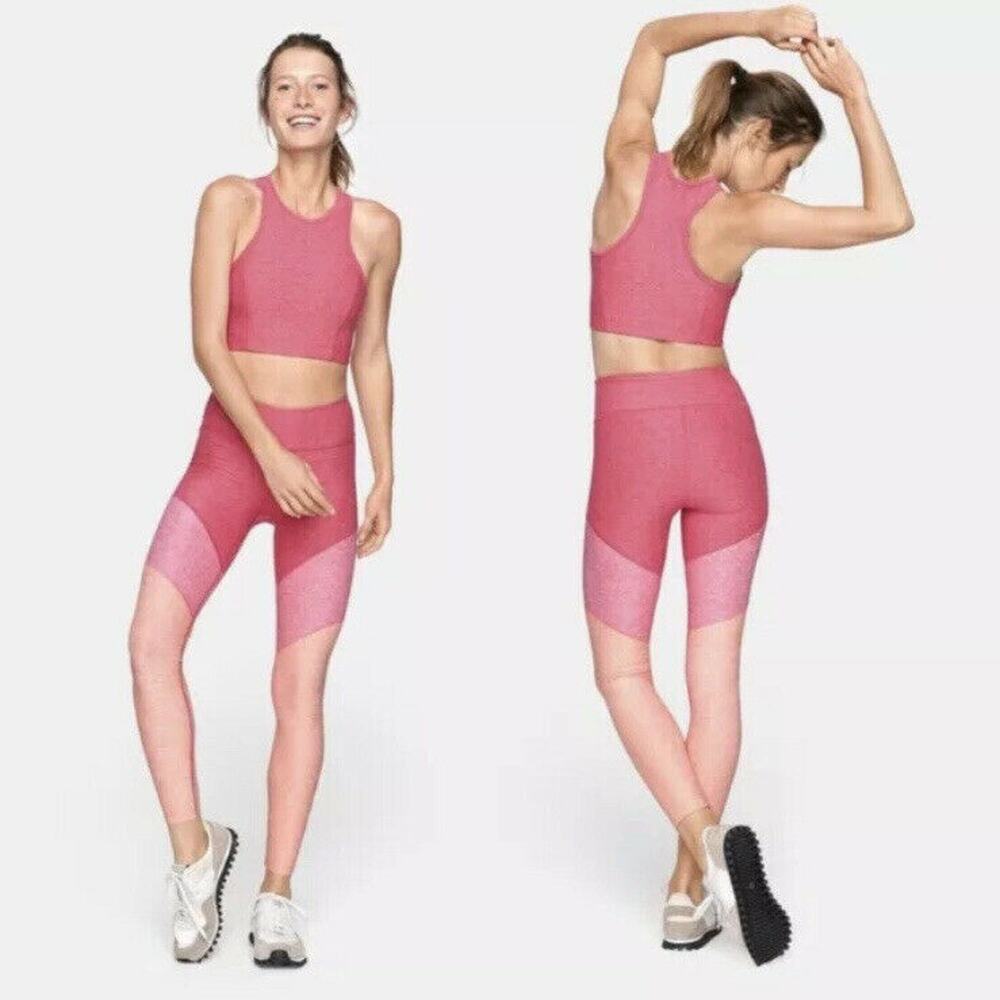 Outdoor Voices Springs 7/8 Leggings Size S Flamingo Pink High Rise Gym Pastel - Picture 1 of 11